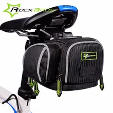 Rockbros Bicycle Saddle Bag Portable Rear Pouch Package +Rain Cover Road Mountain Bike Bag Panniers Cycling Seatpost Storage Bag