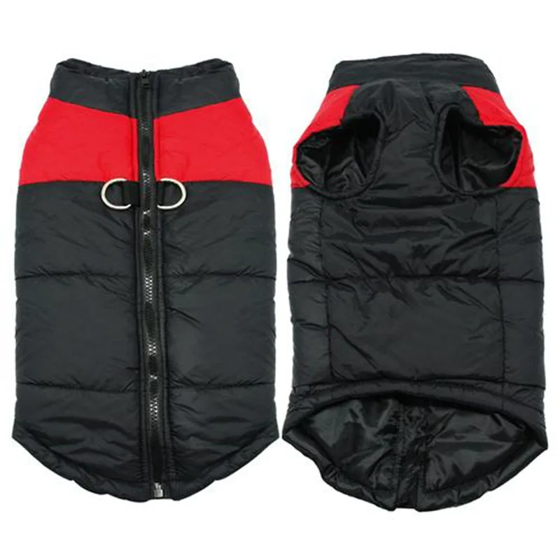 Модная одежда для собак, зимняя куртка для собак, водонепроницаемая теплая зимняя куртка для больших собак, куртки для средних и маленьких питомцев, одежда для S-5XL - Цвет: Red