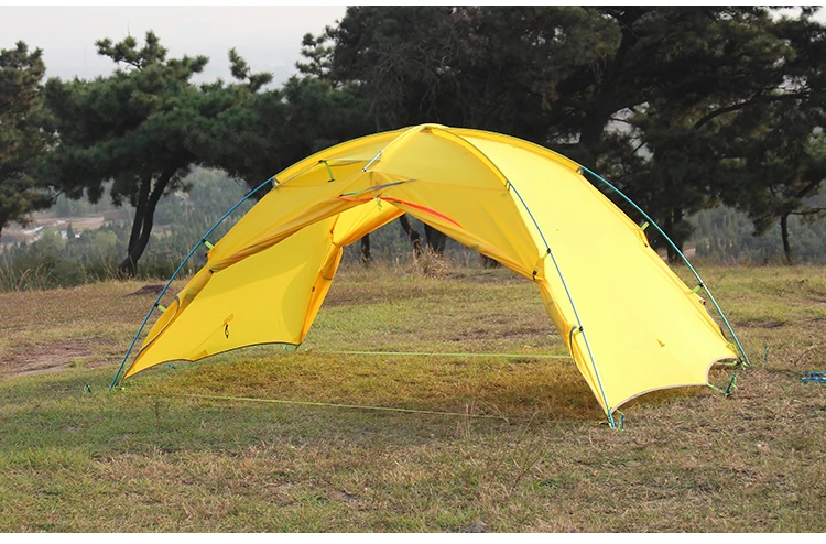 Алюминиевый полюс палатка Открытый 2 человек Кемпинг Альпинизм палатки ветер непромокаемый рюкзак палатка