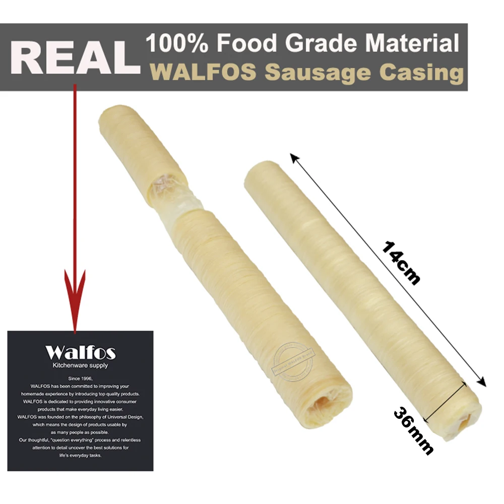 WALFOS14m * 36 мм сухая свиная колбасная обсадная трубка для мяса колбасные изделия
