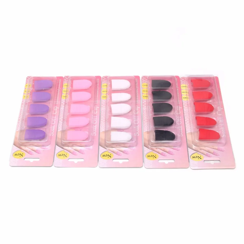 Nagellackentferner 5 Teile/satz Neue Uv Gel Polish Remover Wraps Soak Off Cap Clip Nail Art Maniküre Werkzeuge Silikon 5 Farbe Nails Art & Werkzeuge