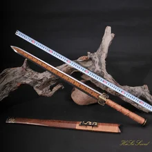 Handmade Chinese Han Folded Steel Double Dragon Short Sword Sharp Edge Real Sword Vintage Best Gift