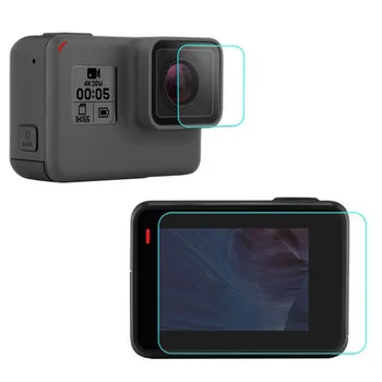 KomoKe Tempered Glass Protector Cover Case For GoPro Go pro Hero5 Hero6 Hero 5 Camera