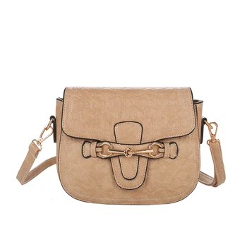 

2019 fashion simple small square bag women's designer handbag high quality PU leather metal sheet shoulder bag qq411