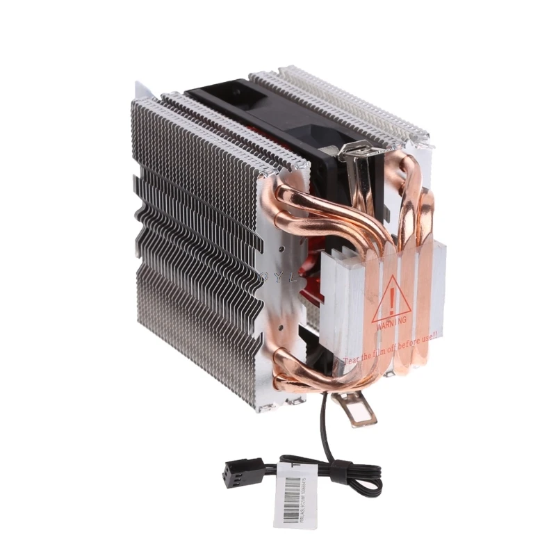 Процессор охлаждающий вентилятор 4 теплотрубки 130 Вт электрическая лампа с красным Процессор кулер 3-контактный вентилятор радиатора для Intel LGA2011 AMD AM2 754