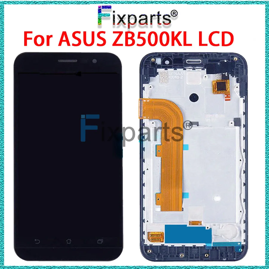 100% Tested For ASUS ZB500KL LCD Display Touch Screen Digitizer Assembly Repalcement With Frame 5.0 For ASUS ZB500KL LCD