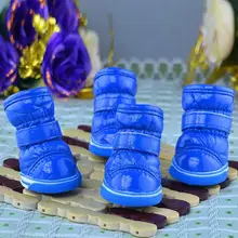 Working Dogs Pet Puppy Winter Shoes for dogs Small Dogs Soft PU Leather Waterproof Warm Booties