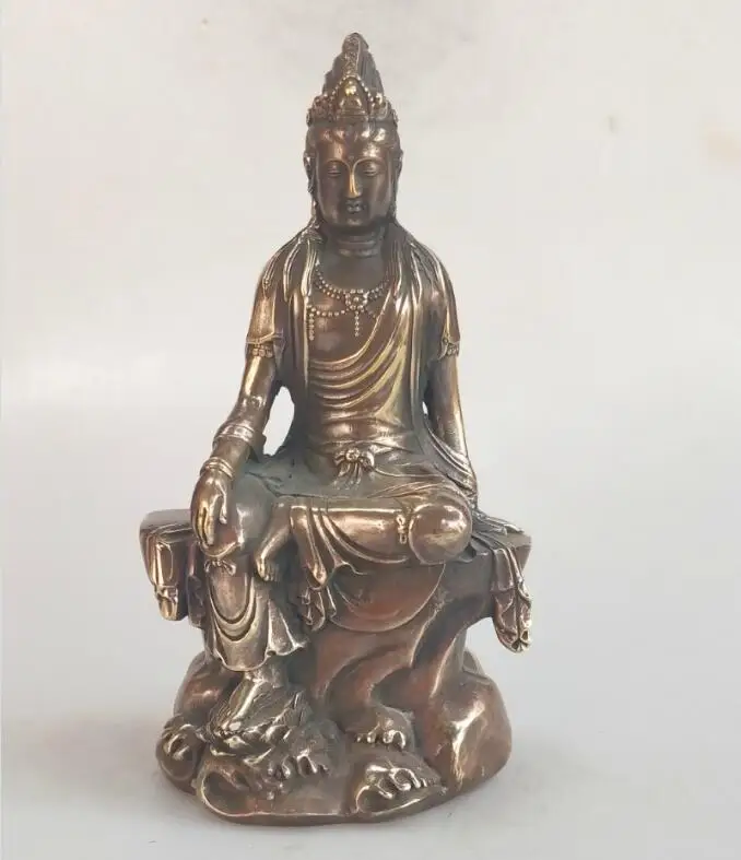 

Collection Buddhist crafts Sitting Buddha statue Chinese hand-made Buddha sculpture home metal crafts Feng Shui decoration