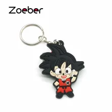 Zoeber 2017 Hot Anime Dragon Ball key chain cartoon Luffy naruto KeyChain Animal Tokyo Ghoul Wukong chains bag Joba Key Ring