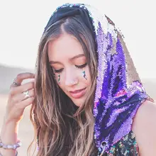 Mrwonder Женская модная Русалка шляпа Волшебные двусторонние пайетки шапка с капюшоном одеваются цвета меняющиеся шляпы