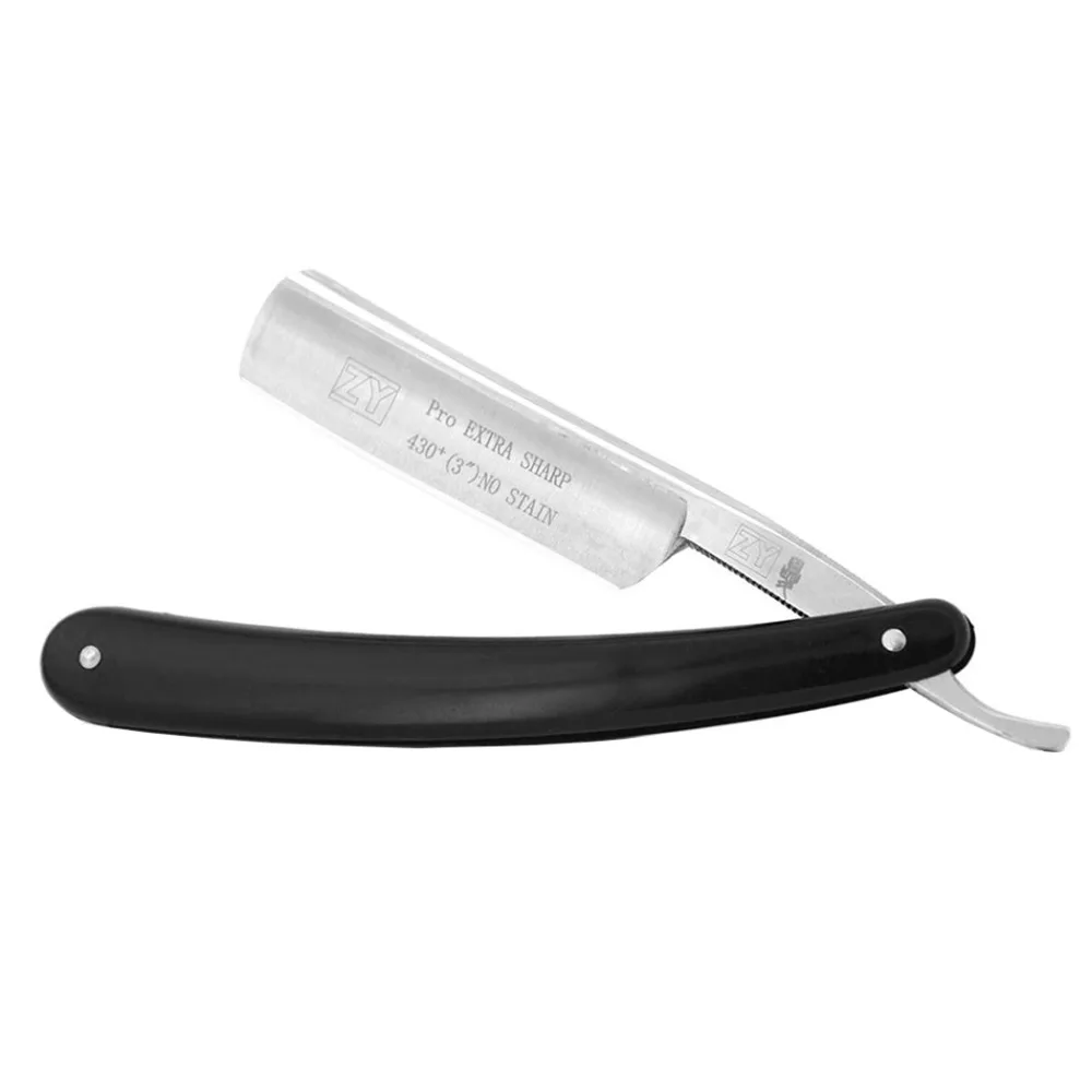 

ZY430+ Straight Edge Razor Shaving Shave Ready Cut Throat Folding Knife Men Shave Beard + Real Leather Razor Holder Case