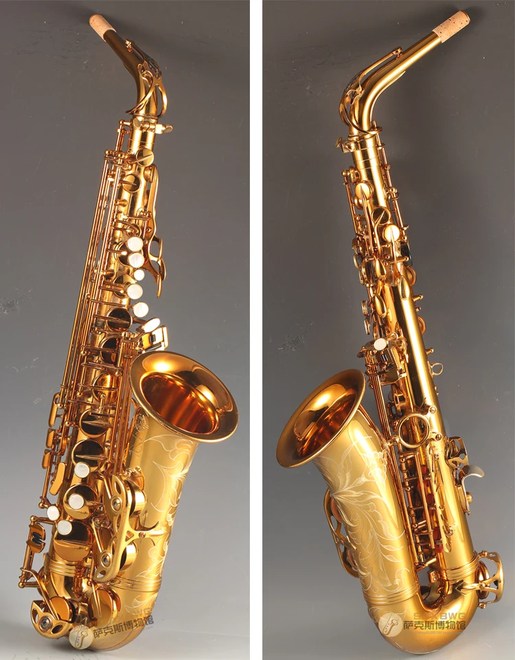 

High Quality saxophone Alto Salma SAS-R54 Eb flat Golden alto sax Exquisite carving body R54 woodwind instrument with case