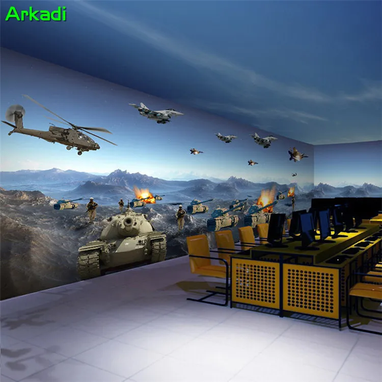 Пользовательские 3D персональные визуальные фото обои для военных игр Фреска KTV