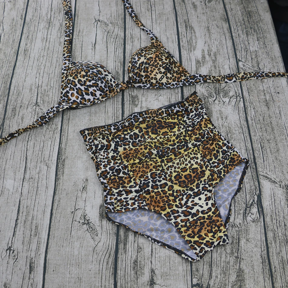 [ Clearance Sale] 2018 Plus Size High Waist Swimsuit Push Up Swimwear Bikini Women Bathing Suits Printed Floral Large Swimsuit