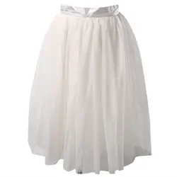 Новые модные популярные милые Стиль юбка-пачка принцессы Для женщин юбка Тюль Длинные одноцветная юбка