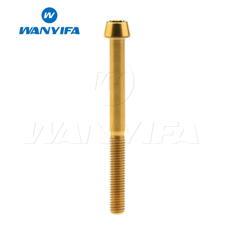Wanyifa Винт С Титановым болтом M5x9 15, 16, 18, 20, 25 30 35, 40 45 50 55 60 мм конической головкой для велосипеда кронштейн руля велосипеда части
