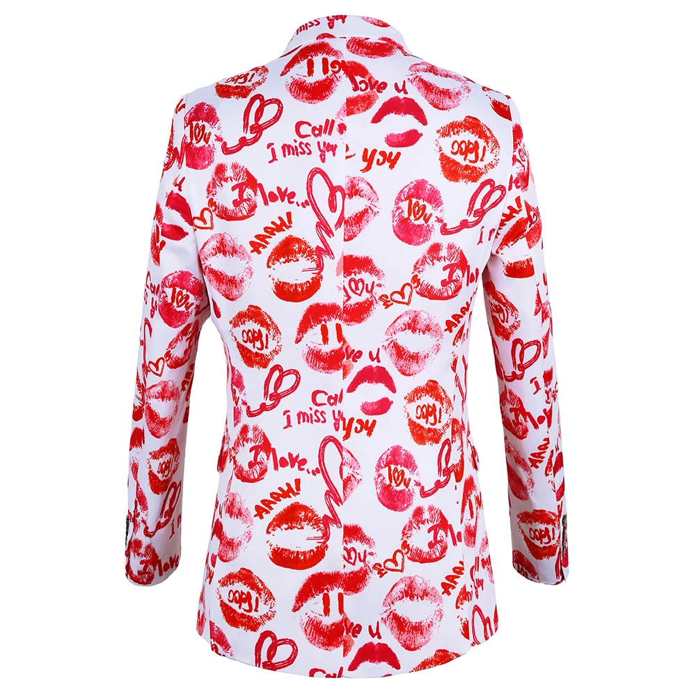 2018 Mens Blazer For Summer Nightclubs Lip designer Homme Men Casual Blazer Slim Fit Deluxe Costume Homme Men jacket Masculino