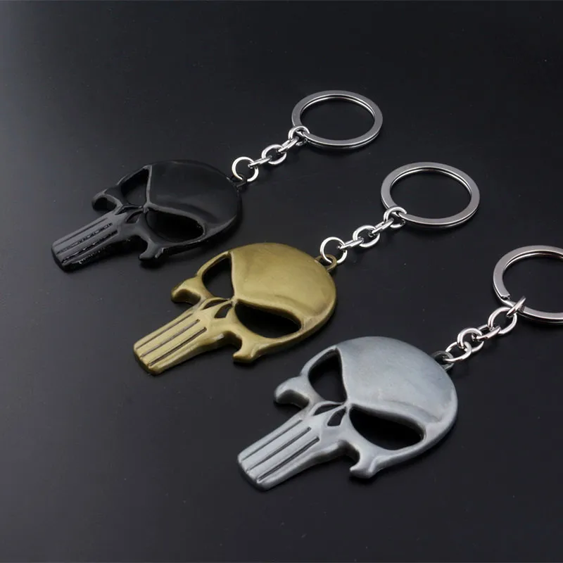 SG Терминатор брелки череп голова логотип брелок Каратель цепочка для ключей с черепом Каратель Скелет Мужские брелки косплей ювелирные изделия