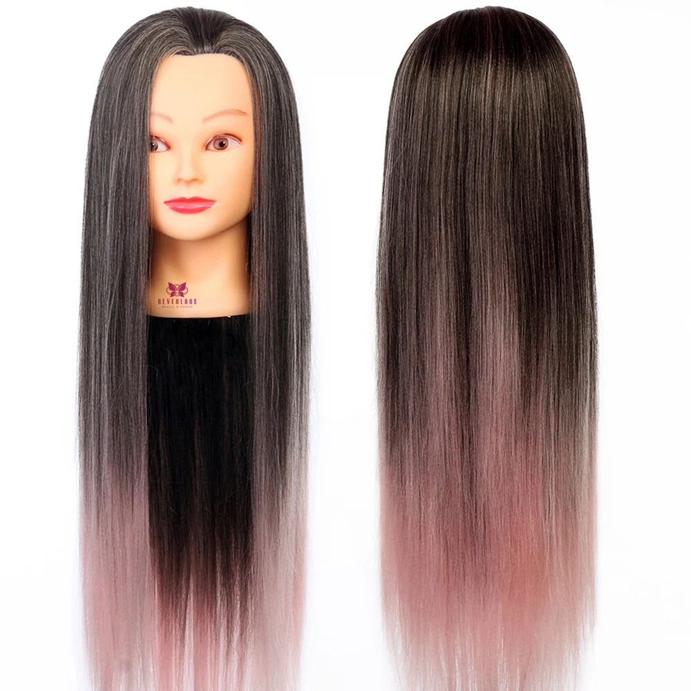 Ombre Black Pink 28 70cm Long Hair Mannequin Heads Hairstyles Ombre Black Pink 28 70cm Long Hair Mannequin Heads Hairstyles Braiding Salon Hairdresser Hairdressing Doll Practice Head Model In Mannequins From Home