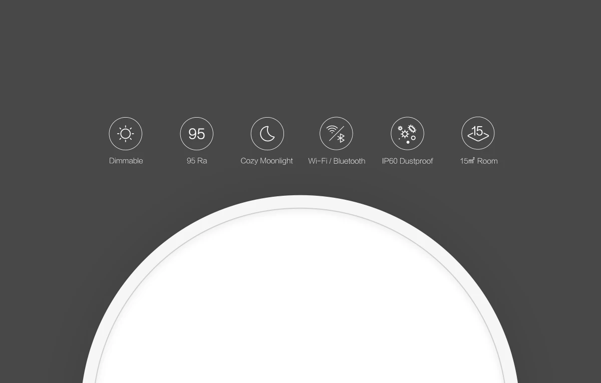 Xiao mi jia Yeelight умный потолочный светильник с пультом дистанционного управления mi APP Wi-Fi Bluetooth Smart светодиодный пылезащитный IP60