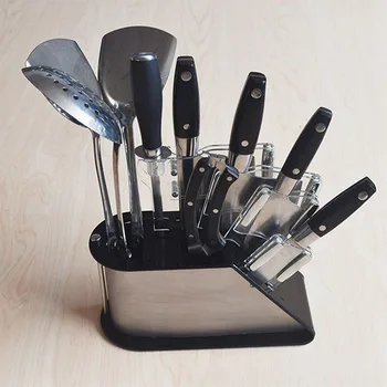 

knife carrying case knives acrylic shelf kitchen knives stainless steel bracket storage rack ten sets of kitchen knives 030 y
