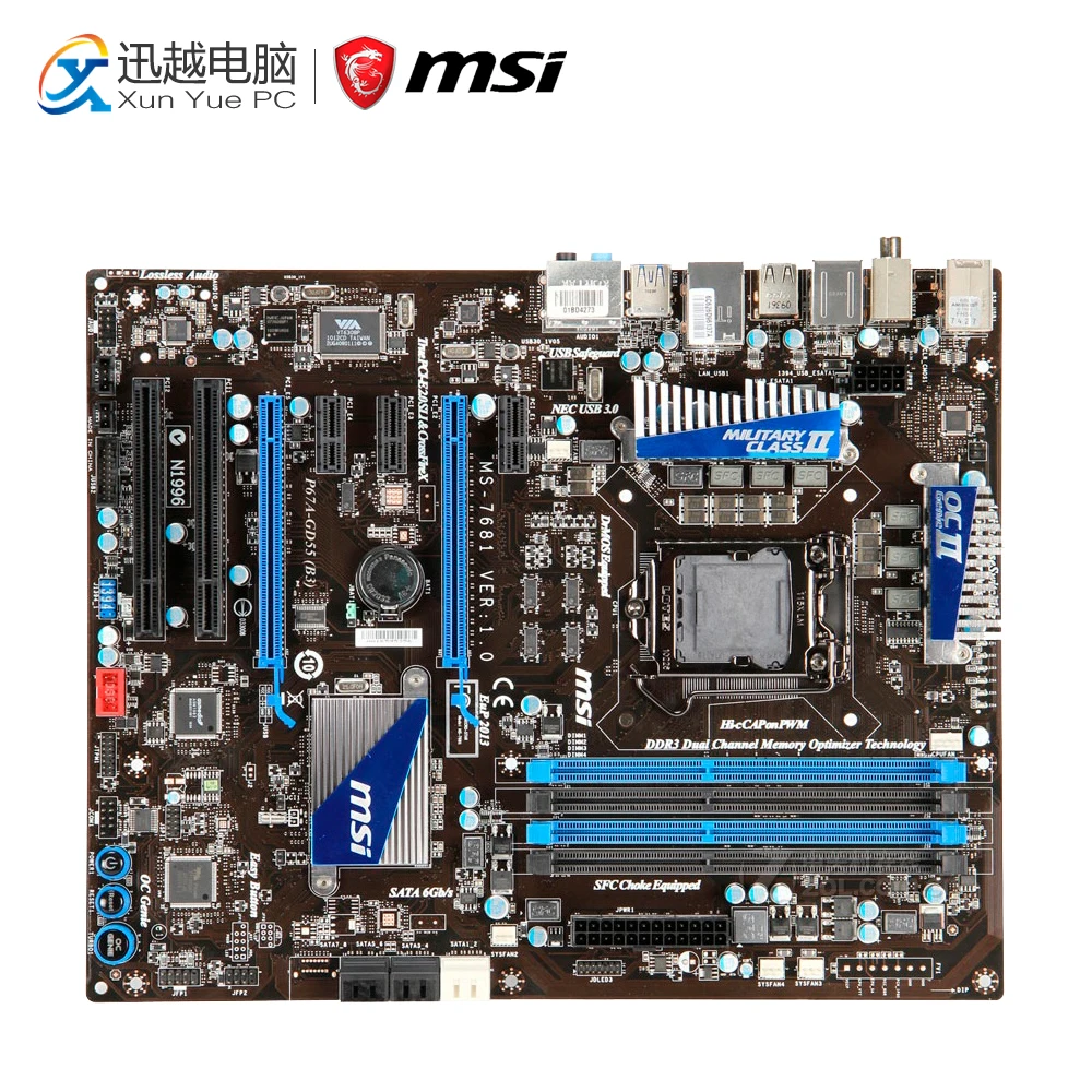 

MSI P67A-GD55(B3) Desktop Motherboard P67 Socket LGA 1155 i3 i5 i7 DDR3 32G SATA3 USB3.0 ATX
