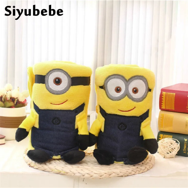 Baby Rolling Blanket Newborn Baby Cartoon Minions Blankets Infant Coral
