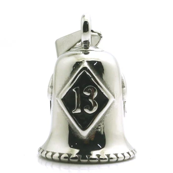 

Men Boy 316L Stainless Steel Biker 13 Skull Bell Pendant New Arrival