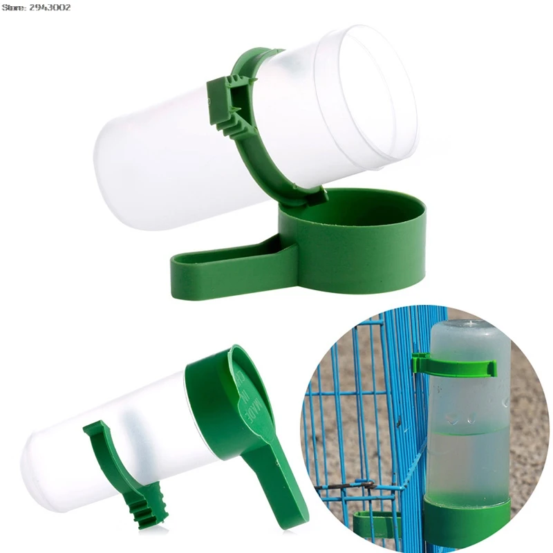 

S/L Bird Drinker Food Feeder Waterer Clip for Aviary Budgie Cockatiel Lovebirds