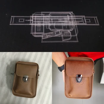 

1set DIY Acrylic Leather Template Home Handwork Leathercraft Sewing Pattern Tools Accessory Shoulder Bag 115x170x60mm