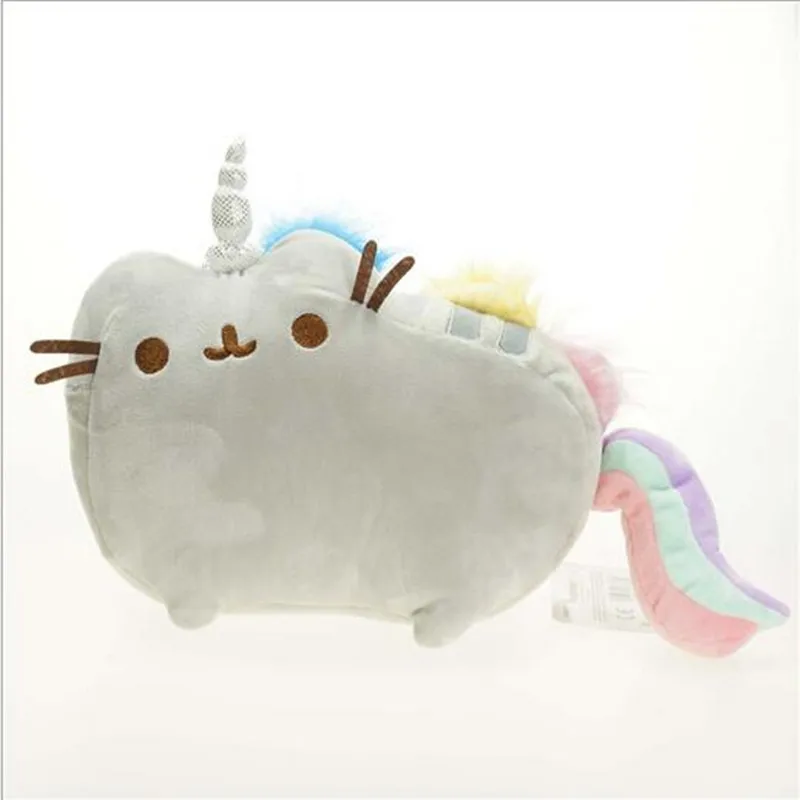 

25cm pusheen Unicorn plush Doll Children's Toys Guitar Fat Cat Rainbow Horse Shape Biscuit Cat Plush Doll Gift Free Shipping