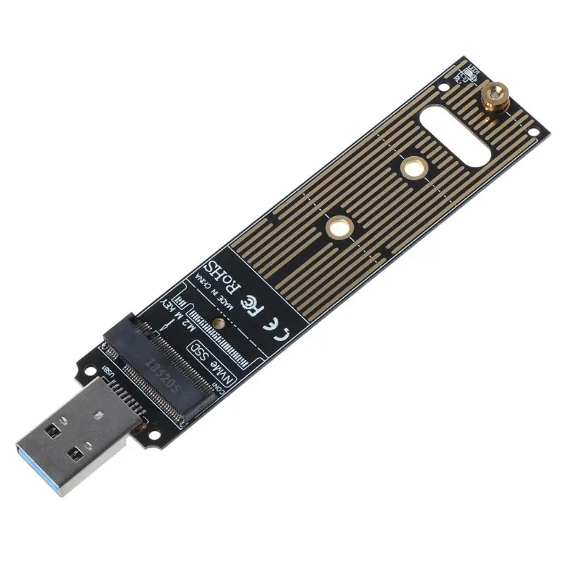 Портативный высокопроизводительный NVME к USB адаптеру M.2 SSD к type-A картам USB 3,1 Gen 2 мостовой чип к M2 SSD Key M для Windows XP/7/