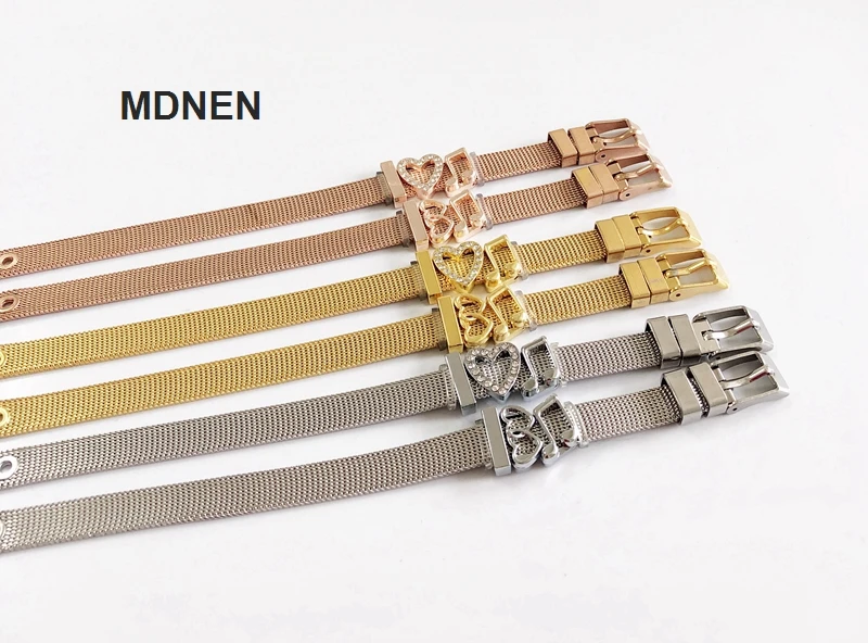 1PC Keeper Bracelets Jewelry Stainless Steel with 3PCS &quotI LOVE MUSIC" Slide Charms for DIY Accessory | Украшения и