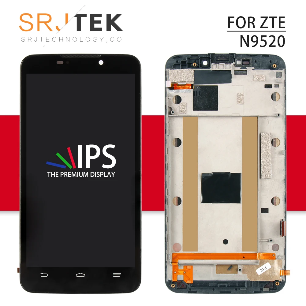 

Srjtek 5.7" For ZTE N9520 LCD Display Touch Screen Digitizer Sensor Assembly With Frame For ZTE Grand Memo N5 U5 N9520 V9815
