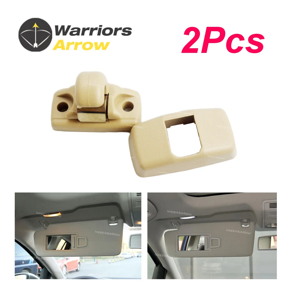 

2Pcs 3B0857561B For VW Jetta Golf Passat Beetle Bora Sharan Fabia Octavia Beige Sun Visor Sunvisor Hook Clip Bracket Hanger