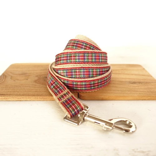 MUTTCO, розничная, британский стиль, красочный аксессуар из клетчатой ткани, шотландский плед, модные ошейники и поводки, наборы 5 размеров UDC012 - Цвет: Dog Leash