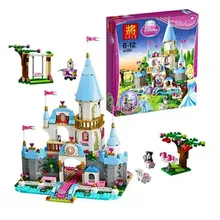 New Children and girls puzzle Assembling building block toy 669 pcs Cinderella Romantic Castle Building Bricks SY325 Compatible