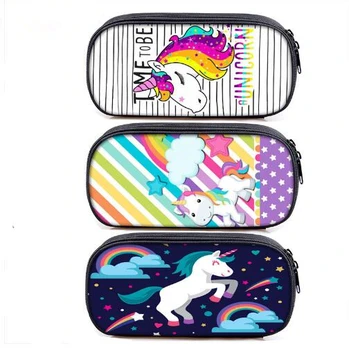 

Cute Unicorn Cosmetic Cases Pencil Bags Teenager Boys Girls School Case Bags Children Stationary Bag School Supplies Gift