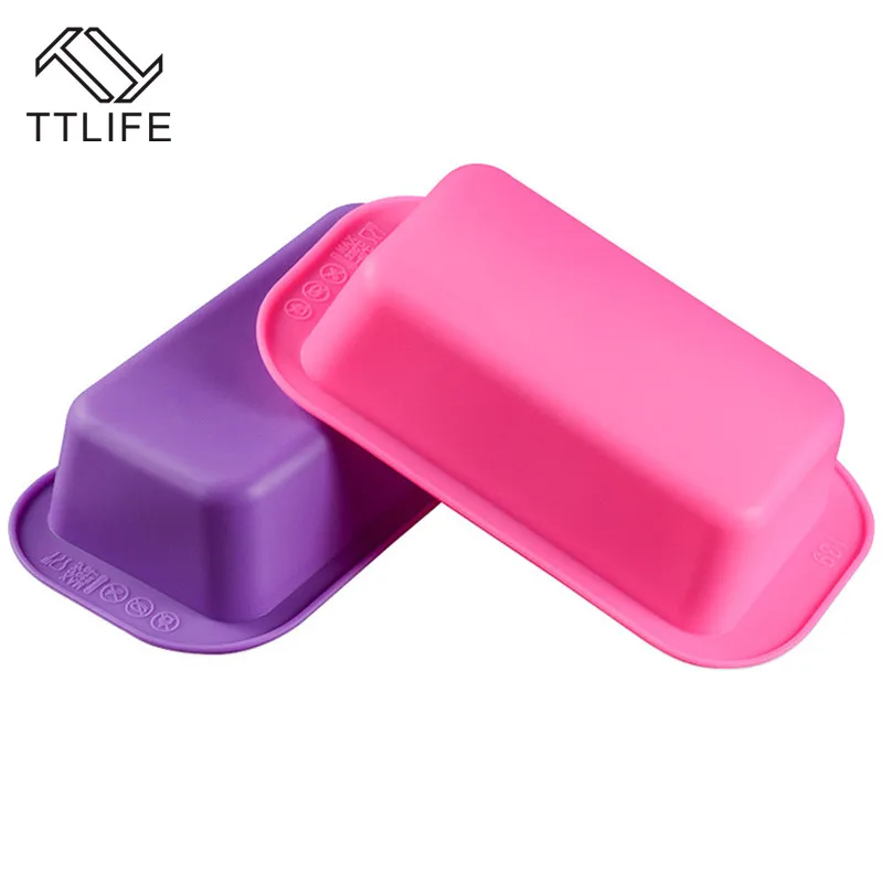 

TTLIFE Handmade Small Silicone Cake Mould DIY Rectangular soap Toast Mold Bread Molds Maker Baking Mold Cake Tools Soap Mold
