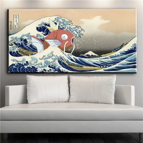 XX687 японский великая волна канагава классический художественный постер картина ткань печать стены Искусство Декор дома наклейки обои - Цвет: XX691