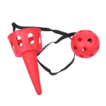 

Children Outdoor Toy Fun Ball and Cup Toy Set Softball for Beginner Kids Motor Skills Throw and Catch Ball Game Toy