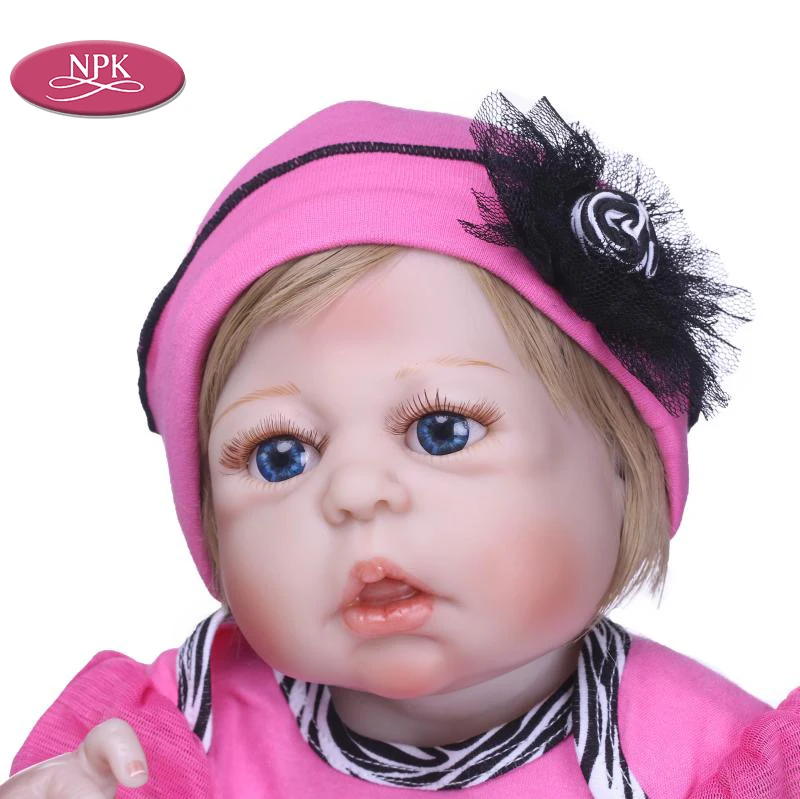 NPK 20 дюймов Reborn Baby Doll игрушка для девочки полностью силиконовые виниловые реалистичные новорожденные дети модные куклы Игрушки Реалистичная кукла-младенец