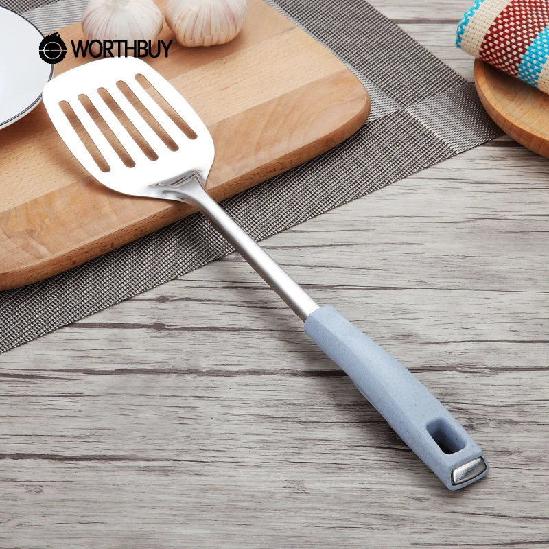 WORTHBUY Stainless Steel Kitchen Utensils Non Slip Spatula Turner With