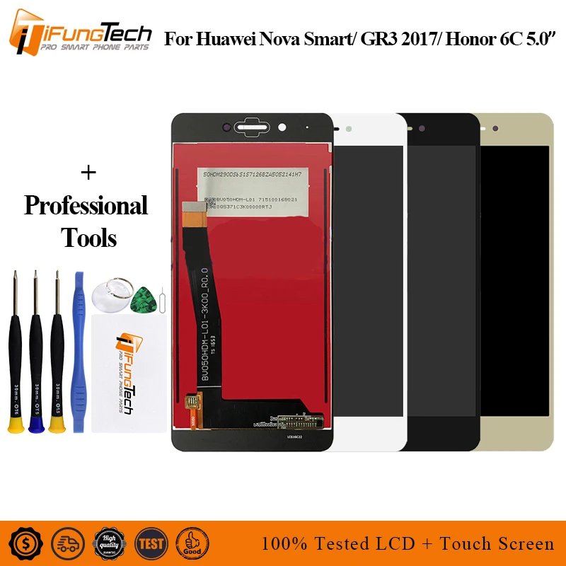 

5.0'' LCD For Huawei Honor 6C DIG-L01 / Nova Smart / DIG-L21HN Full LCD DIsplay + Touch Screen Digitizer Assembly 100% Tested