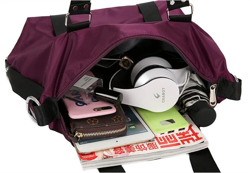 Многофункциональные нейлоновые сумки для женщин, большие повседневные сумки-тоут из нейлона, вместительные сумки через плечо, дорожные сумки, Bolsa Feminina