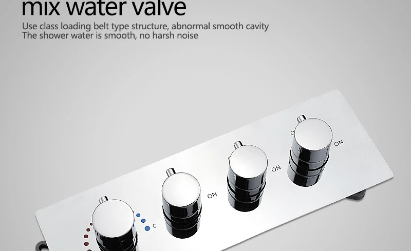 DCAN Wall Mounted Mixer Copper Wall Box Mixing Valve Switch Valve Constant Temperature Concealed Shower Switch Concealed Taps (9)