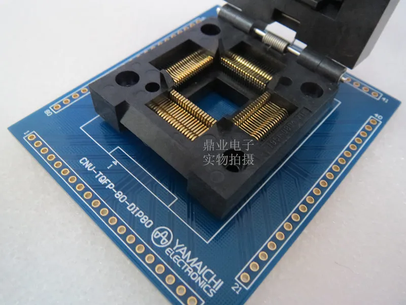 

MQFP80 TQFP80 QFP80 spacing 0.65mm IC Burning seat Adapter testing seat Test Socket test bench in stock free shipping