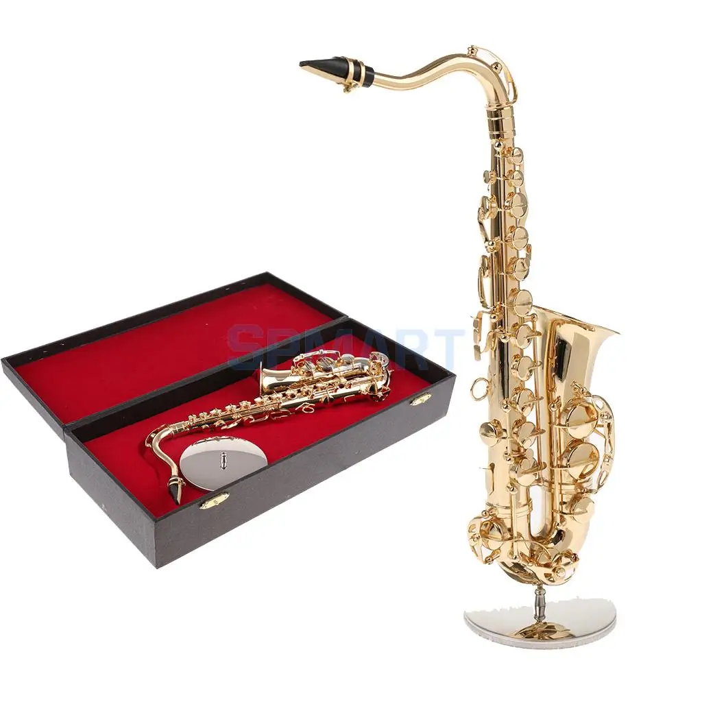 

Miniature 1:4 Copper Saxophone Music Instrument Model Display Home Decor Educational Toy Kids Birthday Gift