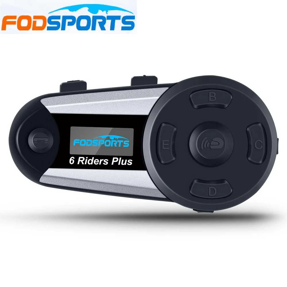 Fodsports V6 Plus Motorcycle Helmet Intercom Moto Bluetooth Helmet Headset 6 Riders 1200M BT