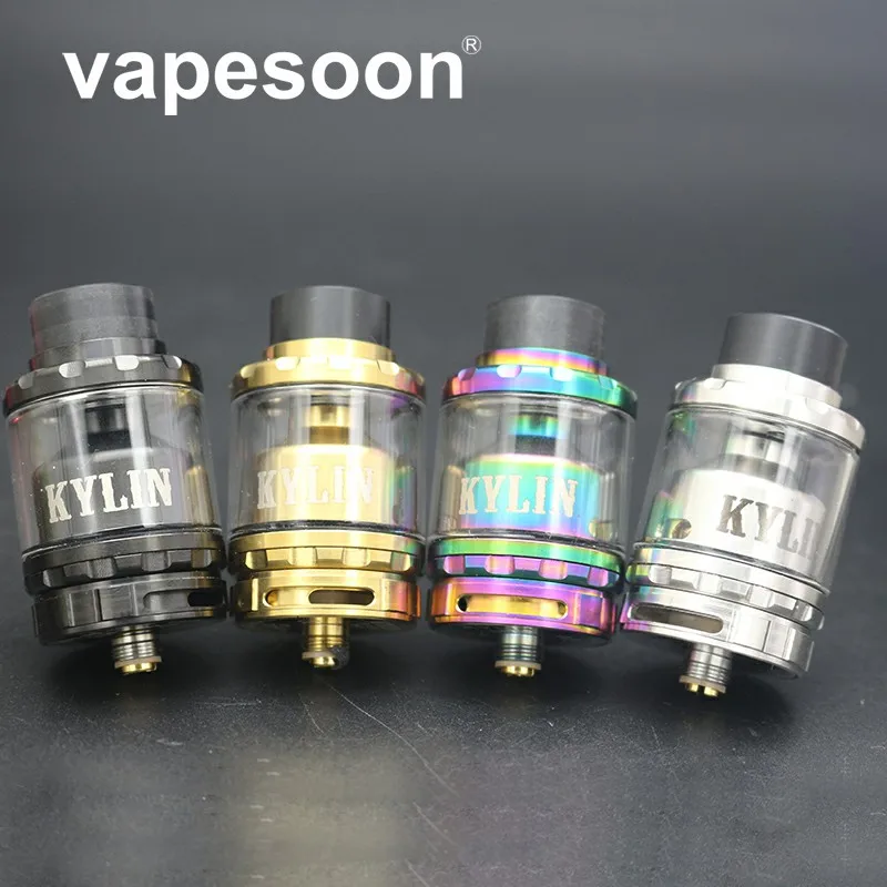 

vapesoon Original Kylin RTA Tank 6ml Support Single and Dual Coil Kylin Atomizer for cigarette electronique Vape Mod Box